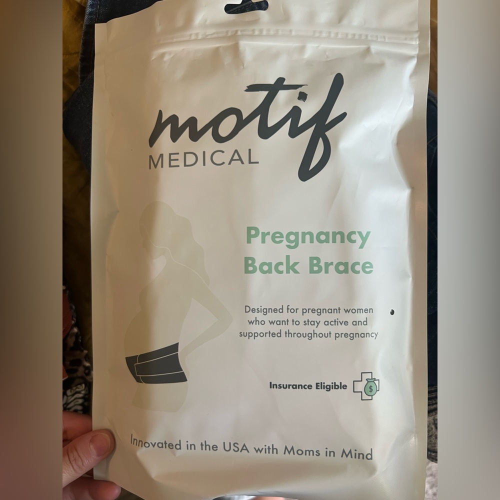 Motif White Pregnancy Support Back Brace